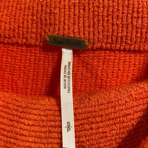 Free People Ottoman Slouchy Orange Oversized Tunic Size S - Picture 3 of 7